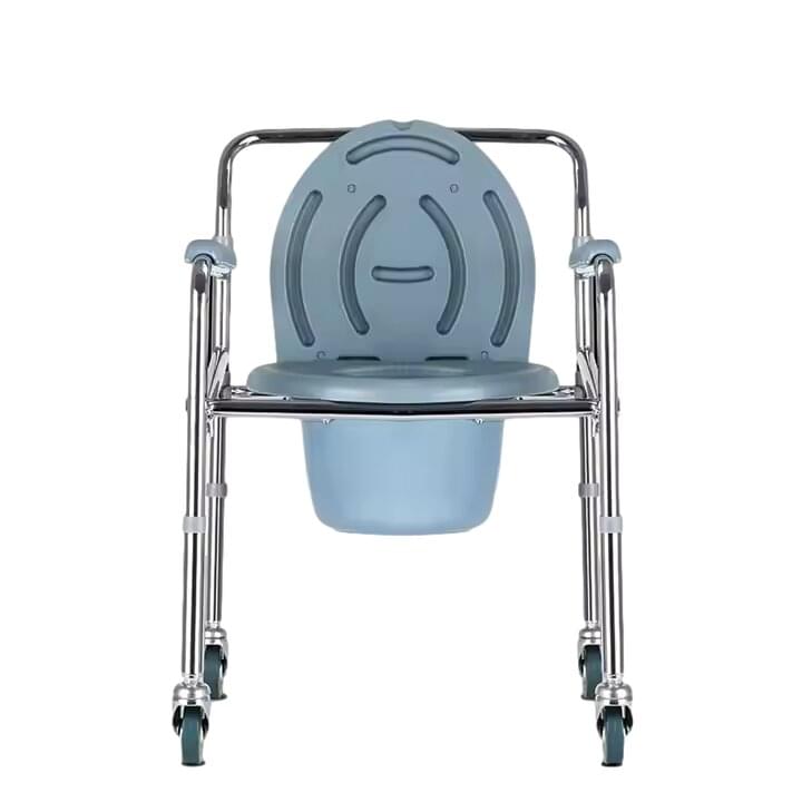 Chaise de toilette pliable avec roue – Image 3